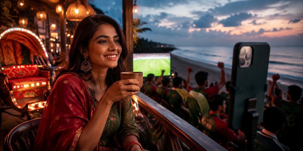 ঢাকায় সমুদ্র সৈকতের মনোরম পটভূমিতে মোবাইলে ক্যাসিনো গেম উপভোগ করছেন